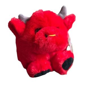 Vintage Copyright 1994 MJC Swibco Puffkins Bruno The Bull Plush Tag Errors